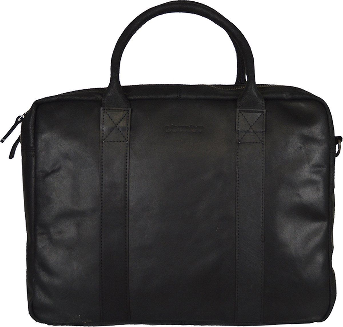 Dstrct Main Street - Laptoptas - 15.6 Inch - Leer - Zwart