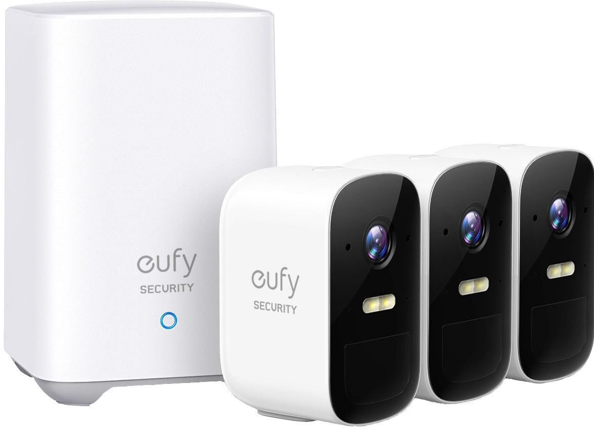 Eufy Cam 2C - Draadloze Beveiligingsset - 3 Camera's en Homebase 2 - Wit