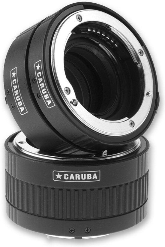 Caruba F-mount - Tussenring Set - Voor Macrofotografie - Chroom (set Van 3)