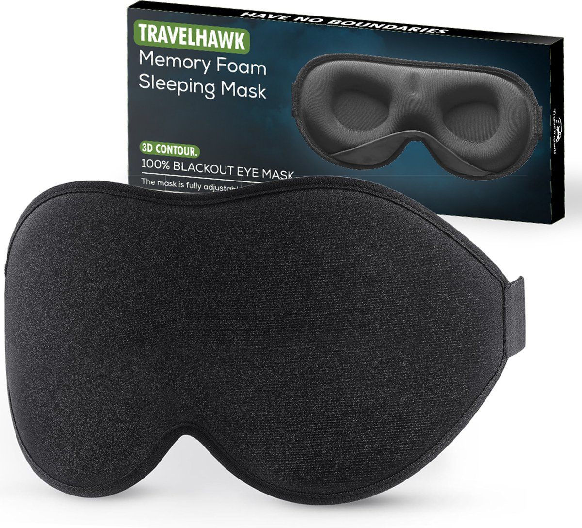 Travelhawk Slaapmasker - Luxe 3D Oogmasker - Zijden Slaapmaskers - Traagschuim - 100% Verduisterend - Voor Mannen En Vrouwen