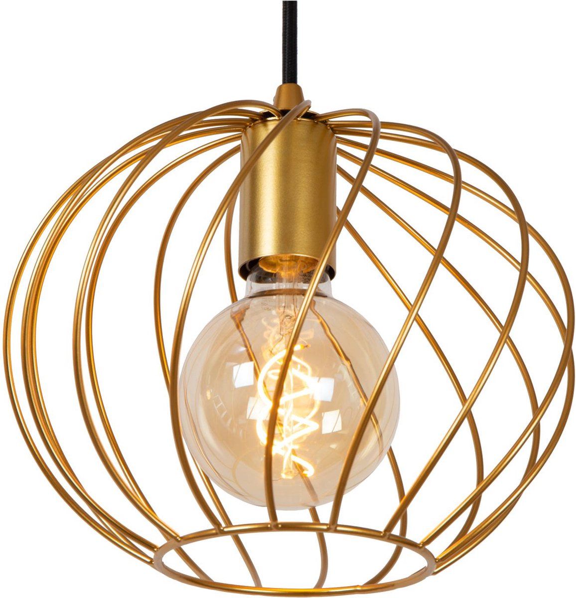 Lucide Danza - Hanglamp -Ø 25 Cm - Dimbaar - Mat Goud / Messing