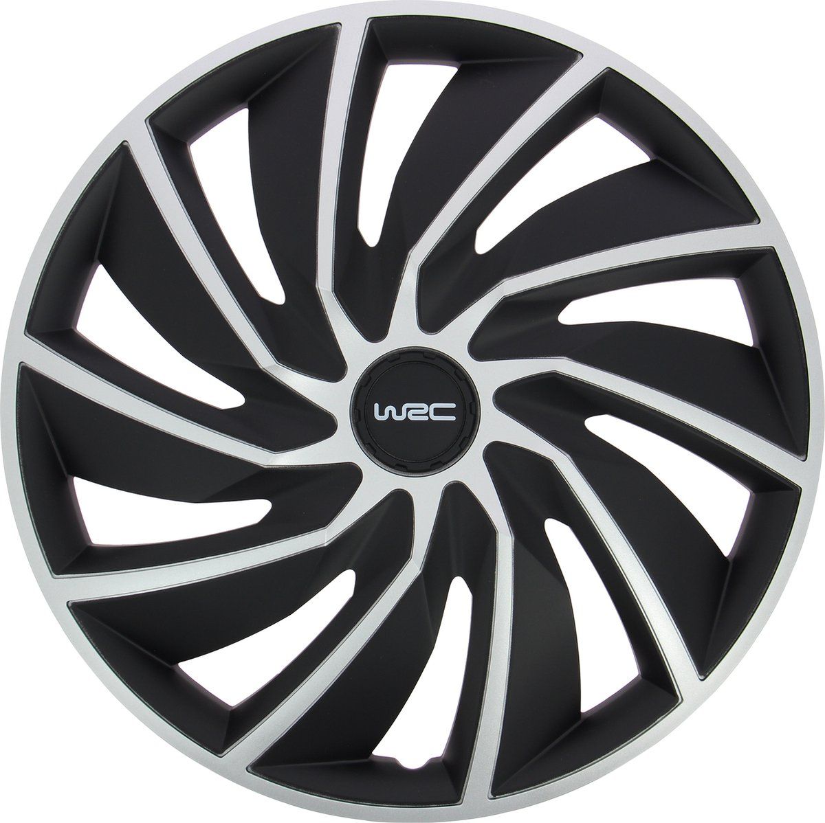 Wrc Wieldoppen 16 Inch - Sportief Design - Zilver/zwart (set Van 4)