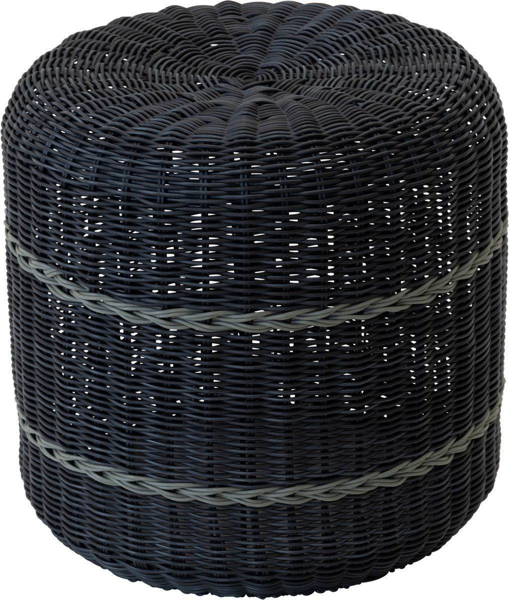Lesli Outdoor Living - Poef Saigon Wicker Zwartø41x40cm