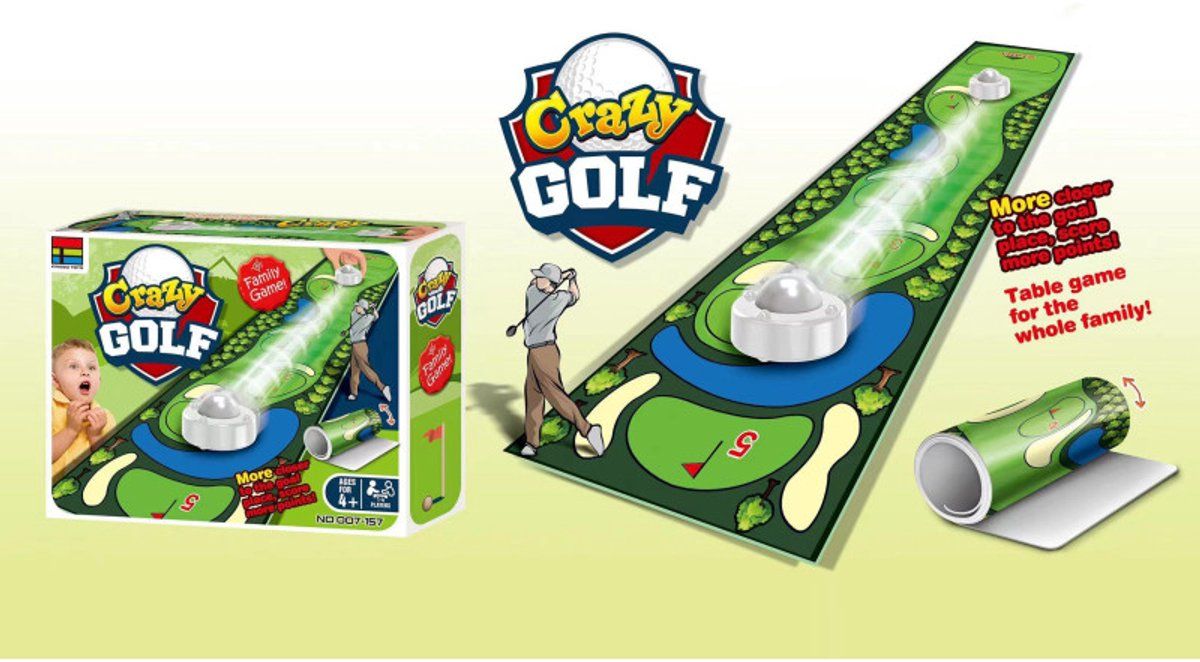 Lifetime Games Shuffle Bowling - Tafelspel - Complete Set Kegelspel Golf Thema 90 X 20 X 3 Cm