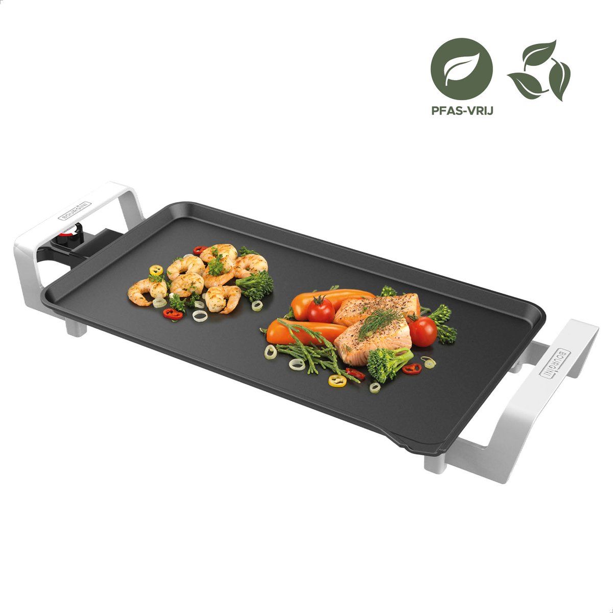 Bourgini Elements - Grillplaat - Pfas-vrije Keramische Anti-aanbaklaag - 46 X 26 Cm - Grs Gecertificeerd Gerecycled