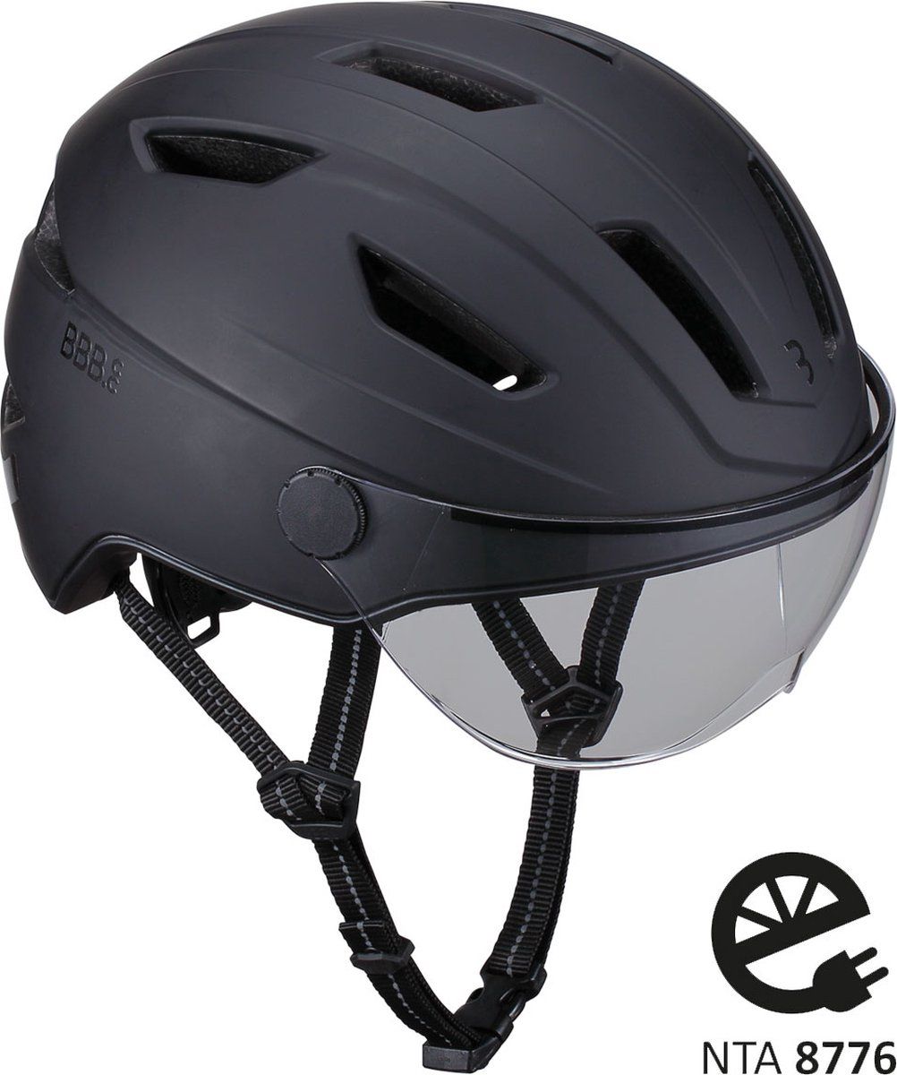 Bbb Cycling Move Bhe-57 - Fietshelm Met Faceshield - Nta 8776 - Mat Zwart - Maat L