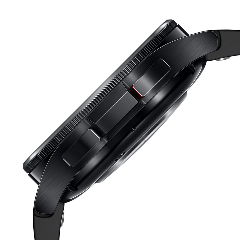 Samsung Galaxy Watch6 Classic 43 mm roestvrij staal kast black op leren bandje S/M graphite - wifi + 4G refurbished, photo 3