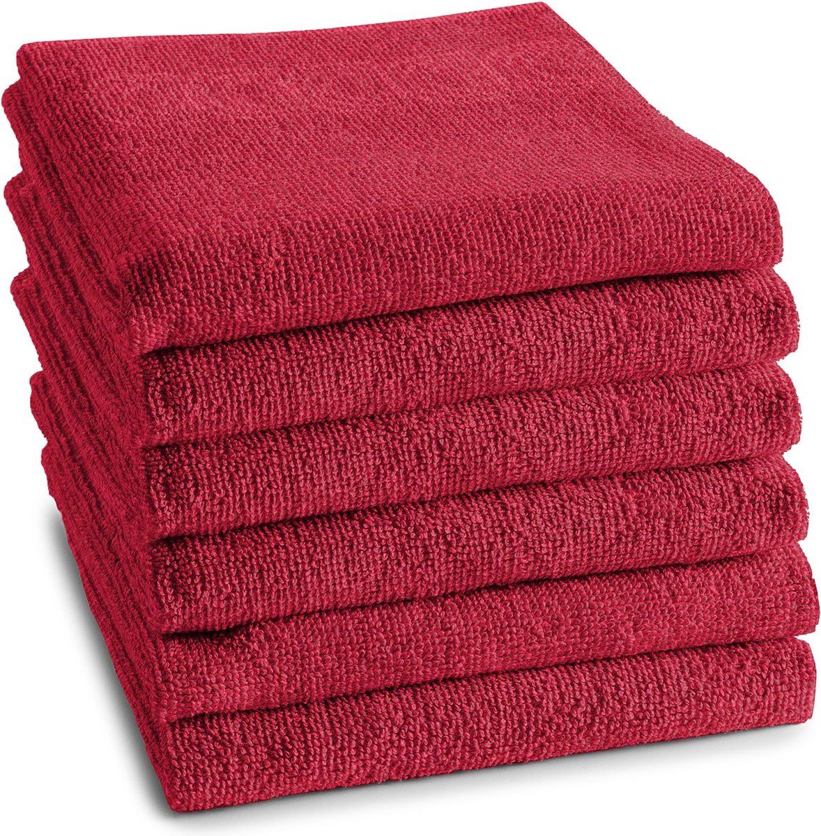 Ddddd Logo Keukendoek - 100% Katoen - 50x55 Cm - Rood (6 Stuks)