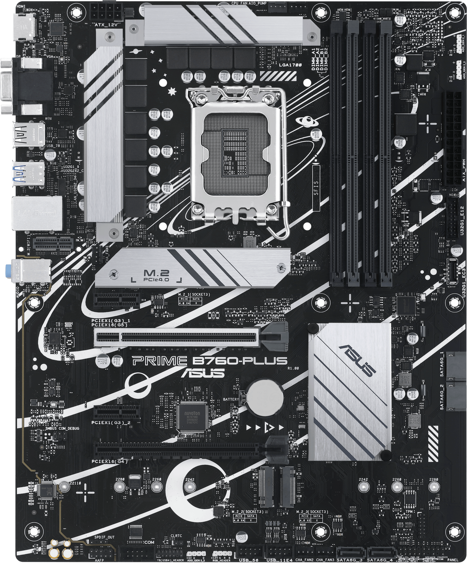 ASUS PRIME B760-PLUS - Moederbord - Socket 1700 - ATX - 4x DDR5 - 2.5Gbps Ethernet