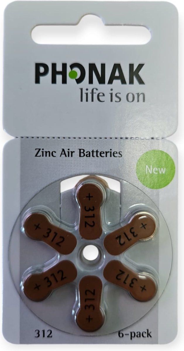 Phonak P312 Hoortoestel Batterij