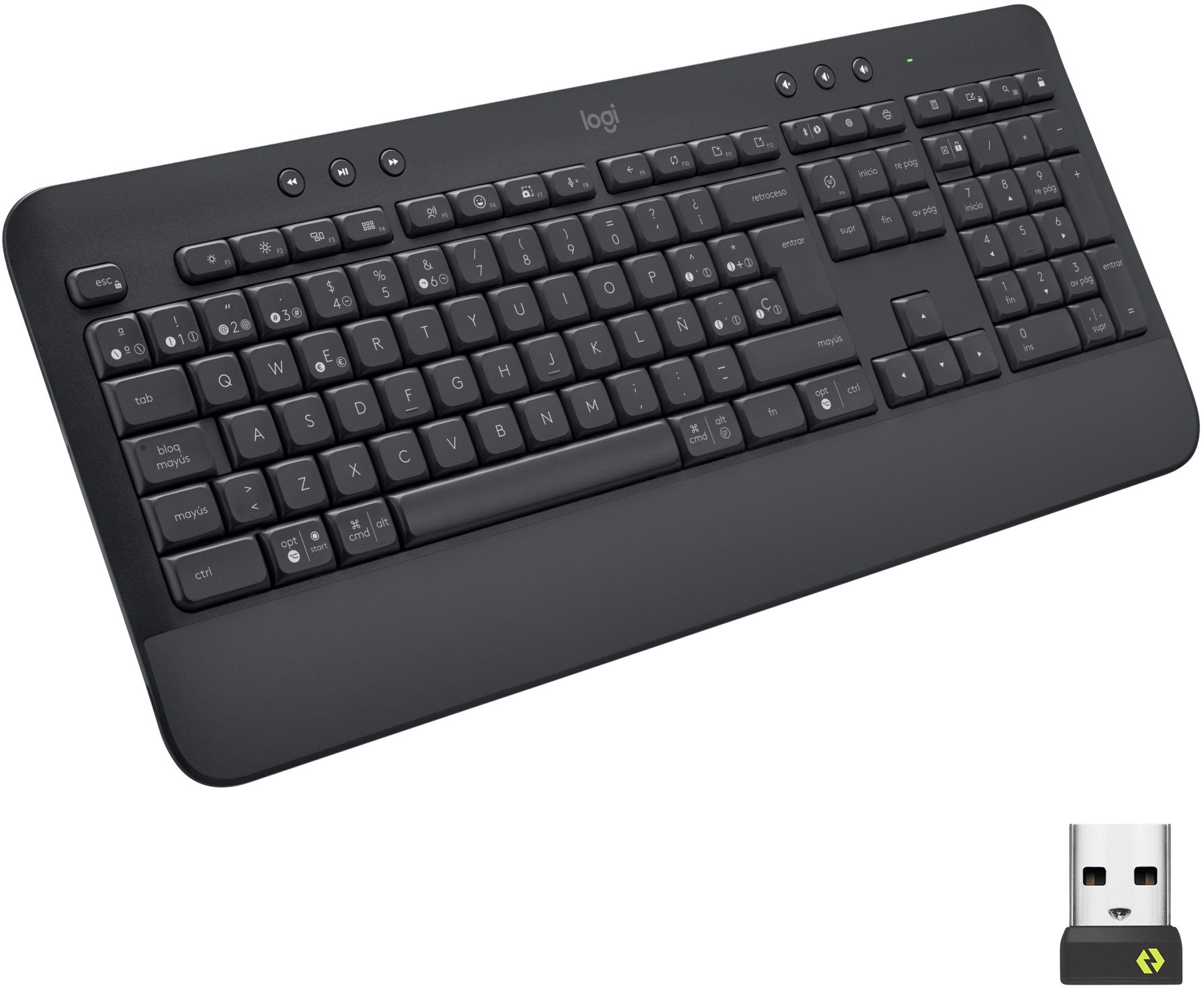 Logitech Signature K650 - Toetsenbord - Draadloos Bluetooth Membraan QWERTY Spaans - Grafiet