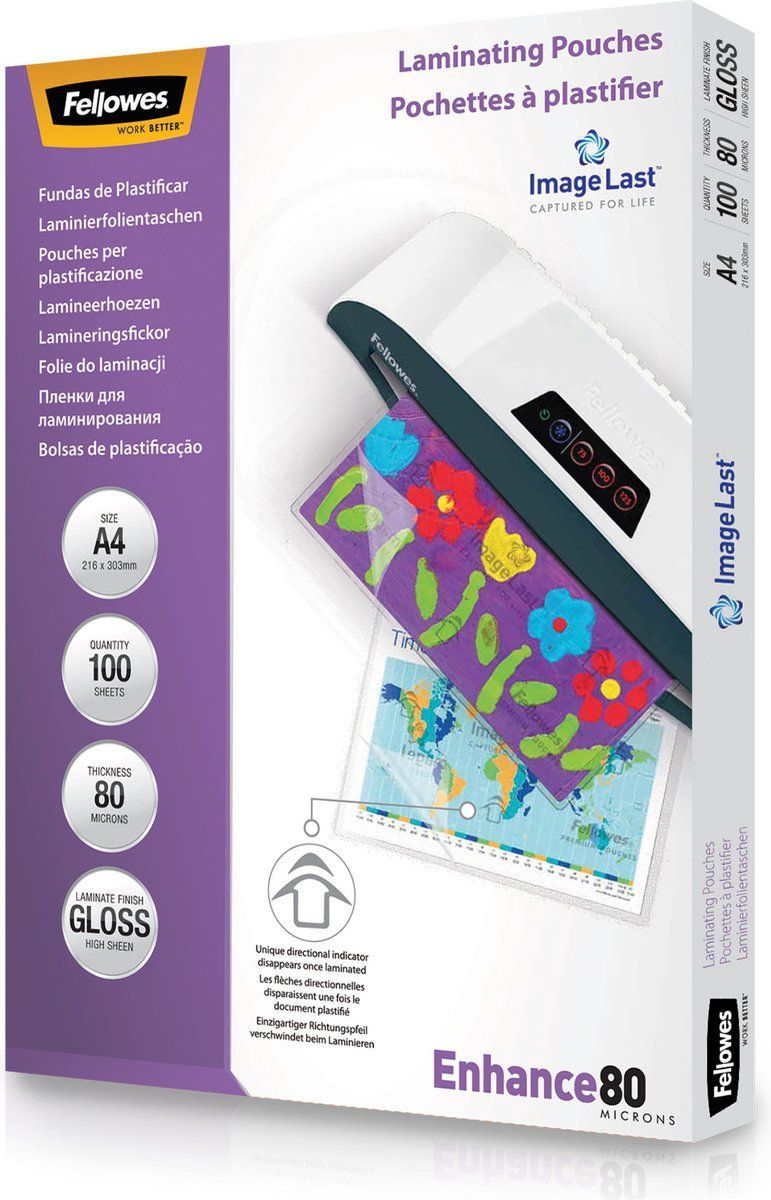 Fellowes ImageLast - Lamineerhoezen A4 - 80 Micron - 100 stuks