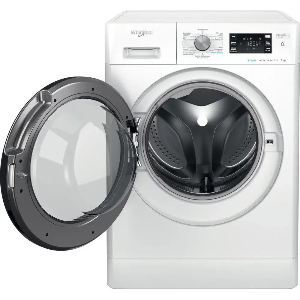 WHIRLPOOL FFBBE7469BV - Wasmachine voorlader - 7 Kg - FreshCare+ Stoom - Zwart refurbished, photo 3