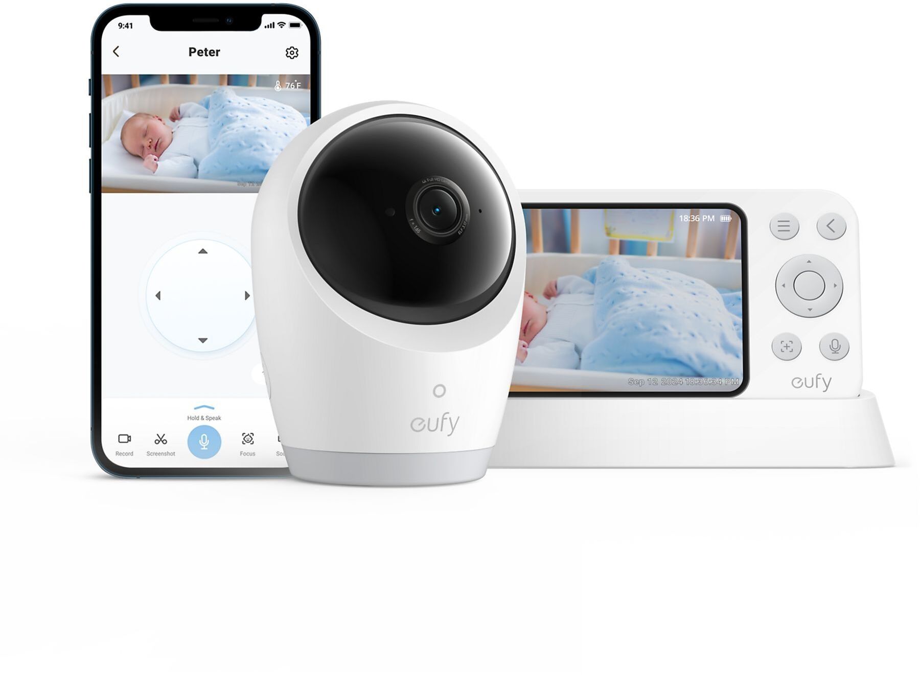 Eufy E21 - Baby Monitor - 4K UHD - Wit