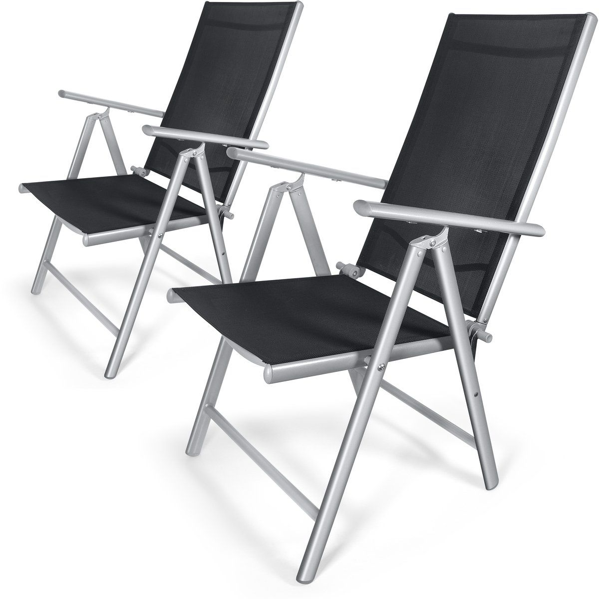 Hortensus Aluminium Tuinstoelen - Verstelbaar - Inklapbaar&Lichtgewicht - Weerbestendig (2 Stuks)