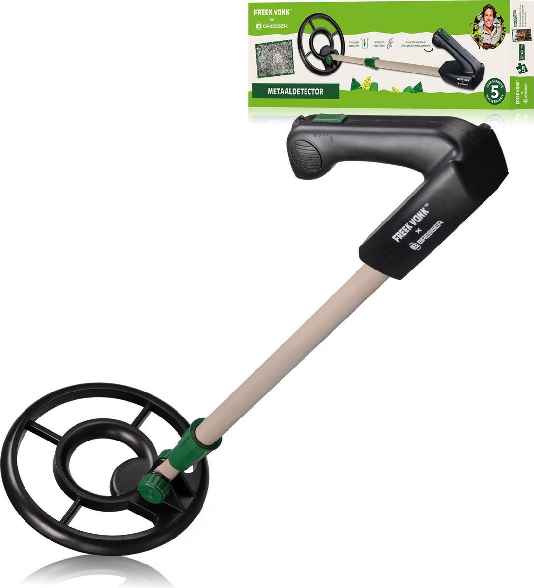 Freek Vonk X Bresser - Metaaldetector Kinderen - Detecteert Tot 12 Cm Diep - Beige Groen