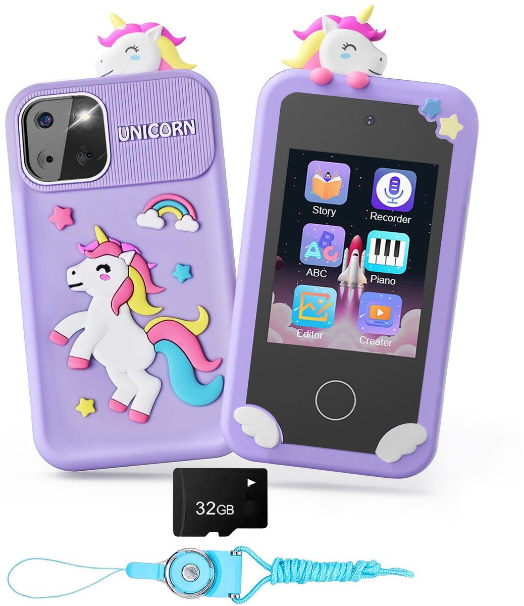 BP® Speelgoed Telefoon - Kindertelefoon - 22 Educatieve Apps - Paars