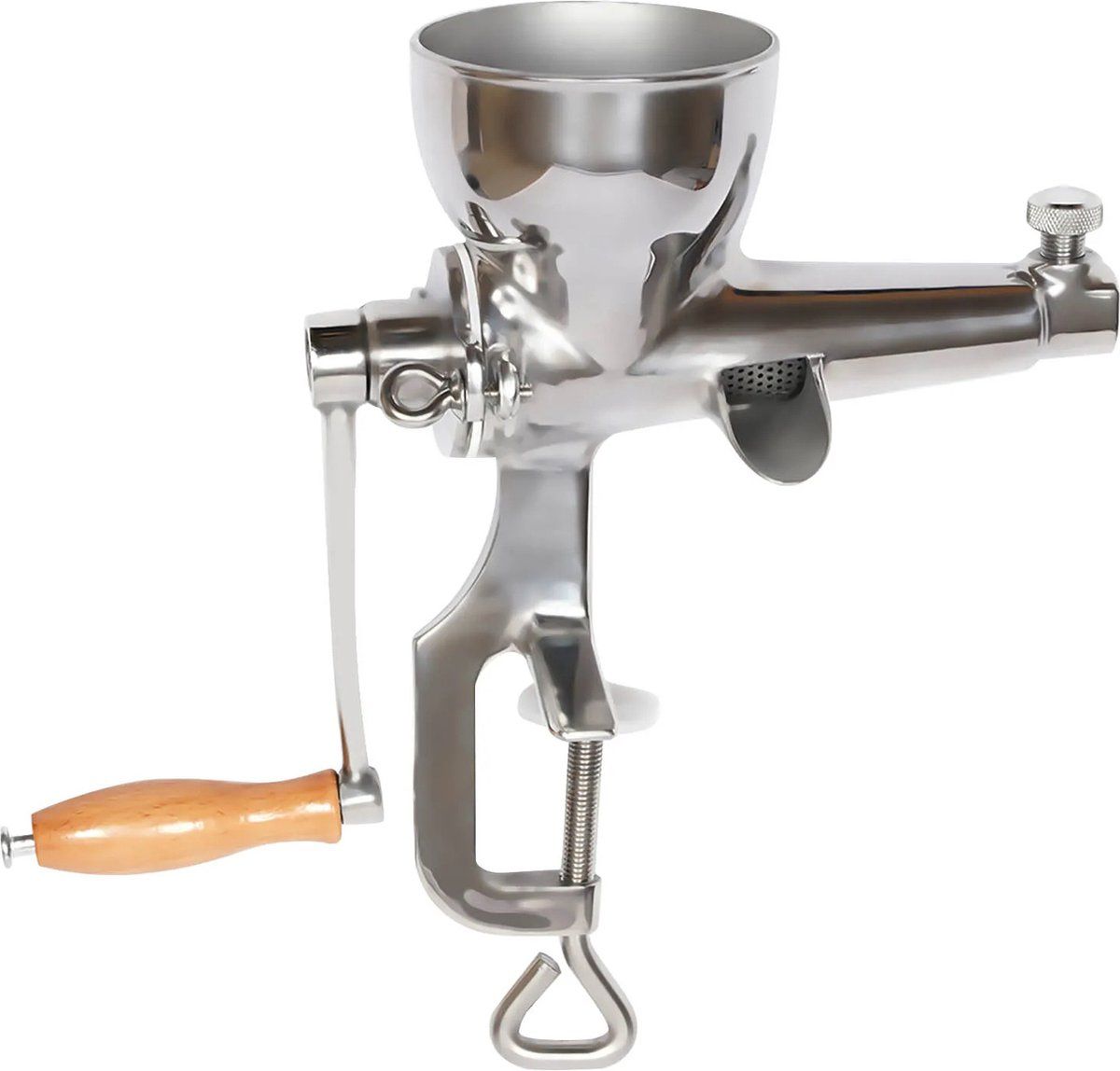 Slowjuicer - Handmatige Sapcentrifuge - Rvs - Compact - Grijs