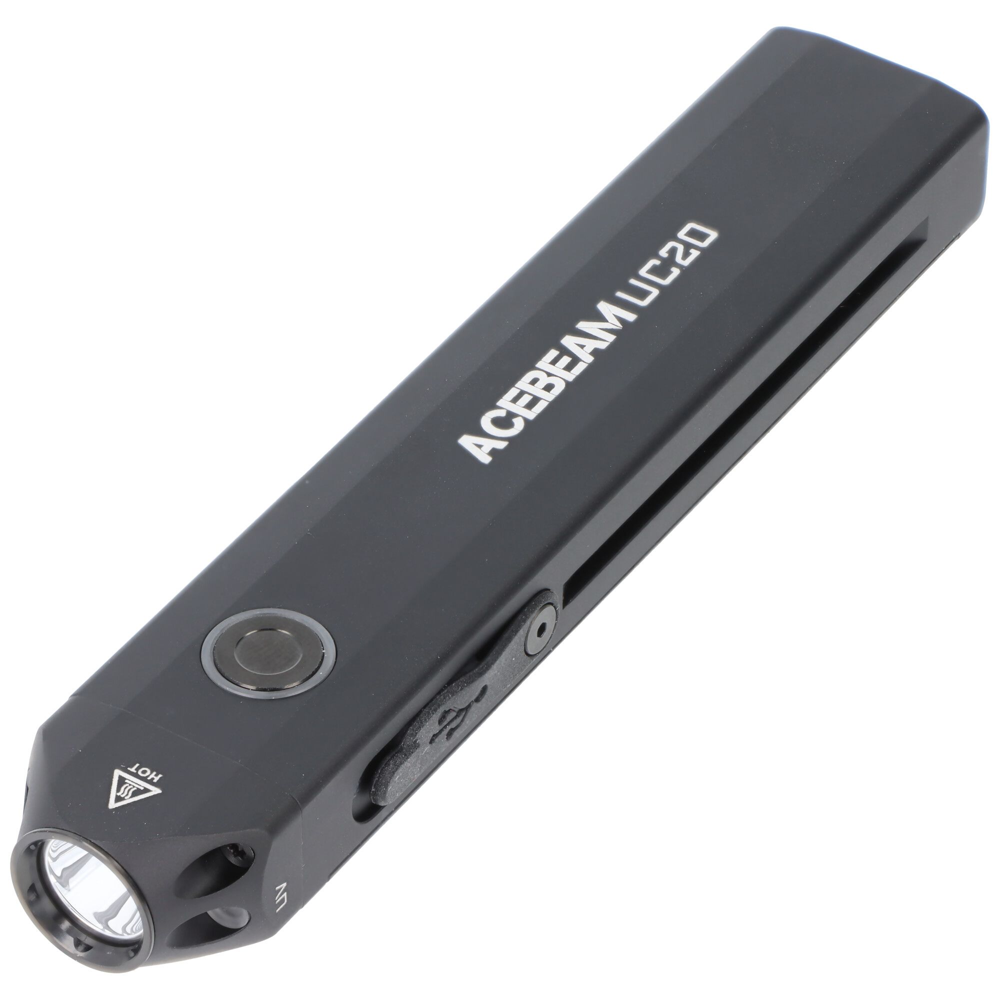 AceBeam UC20 LED-zaklamp met drie lichtbronnen, tot 1.000 lumen, met UV-licht, slank ontwerp