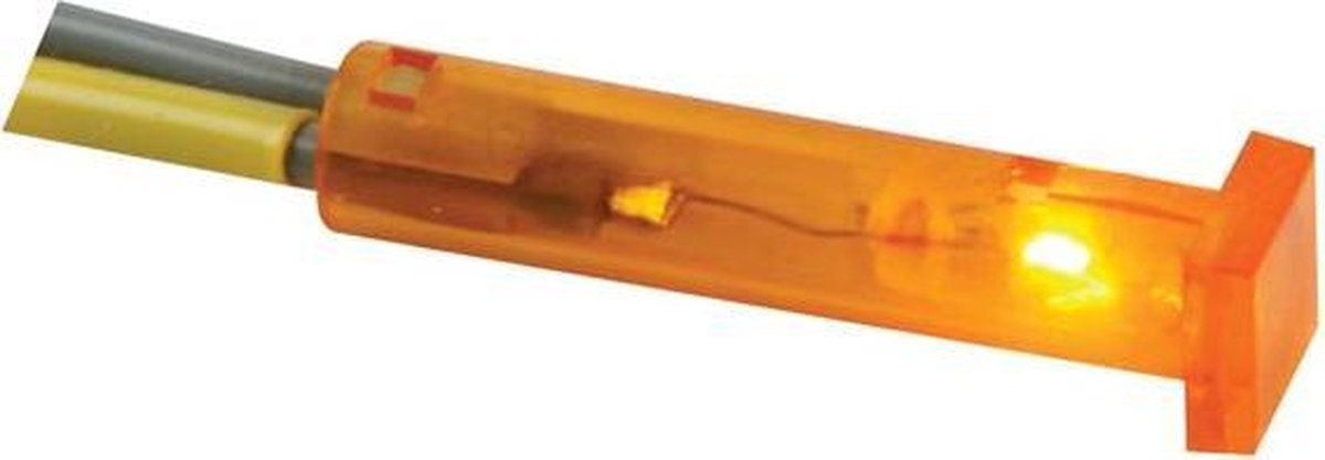 VIERKANTE SIGNAALLAMP 7 x 7mm 220V ORANJE (CCAF220A)