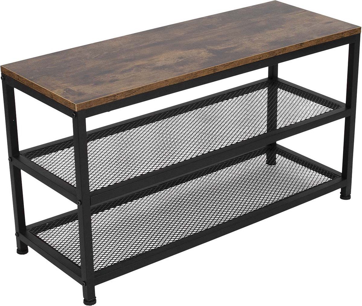 Bo-Camp Industrial - Kast - Mdf Blad Met Stalen Frame - Bruin