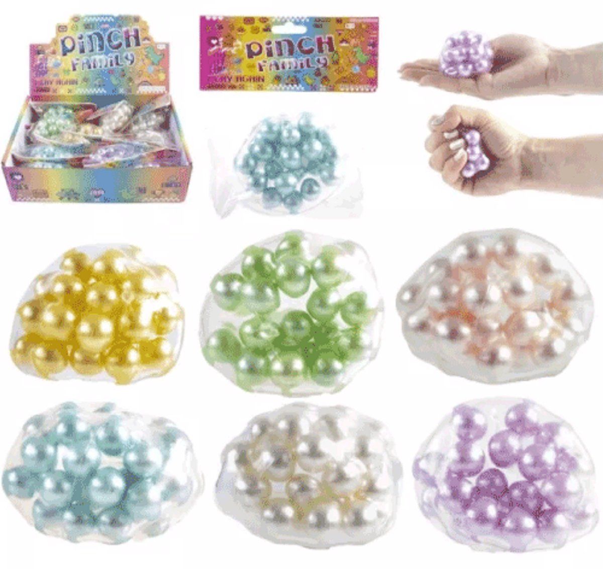 Kids Fun Jono Toys - Kaka Ballen - Set Van 12 Parelmoer Kleuren 7 Cm (12 Stuks)