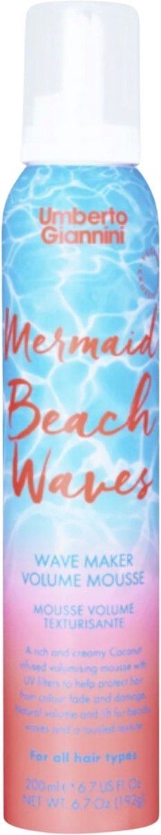 Umberto Giannini - Mermaid Beach Waves Volume Mousse - Natuurlijke Volumeboost En Uv-bescherming - 200 Ml