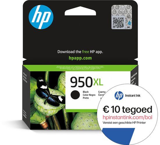 Hp 950XL - Inktcartridge Zwart - Incl. Instant Ink Tegoed