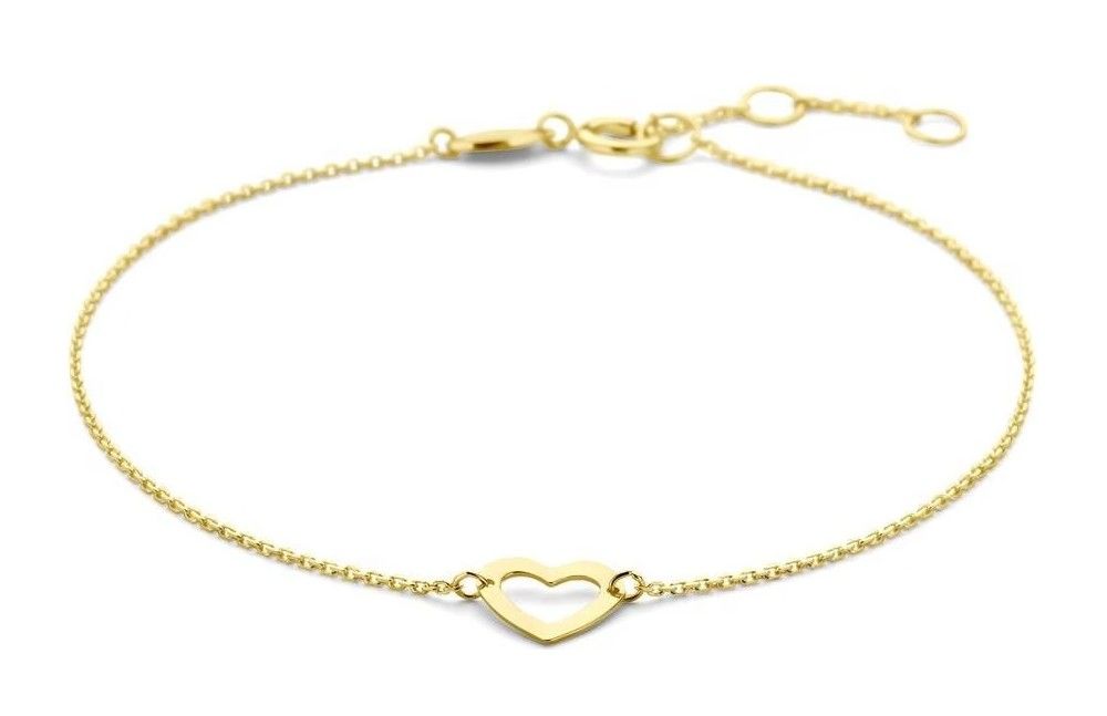 Merkloos Marie-Celeste Armband Hart 0, 8 Mm 16, 5 + 2 Cm - Goud