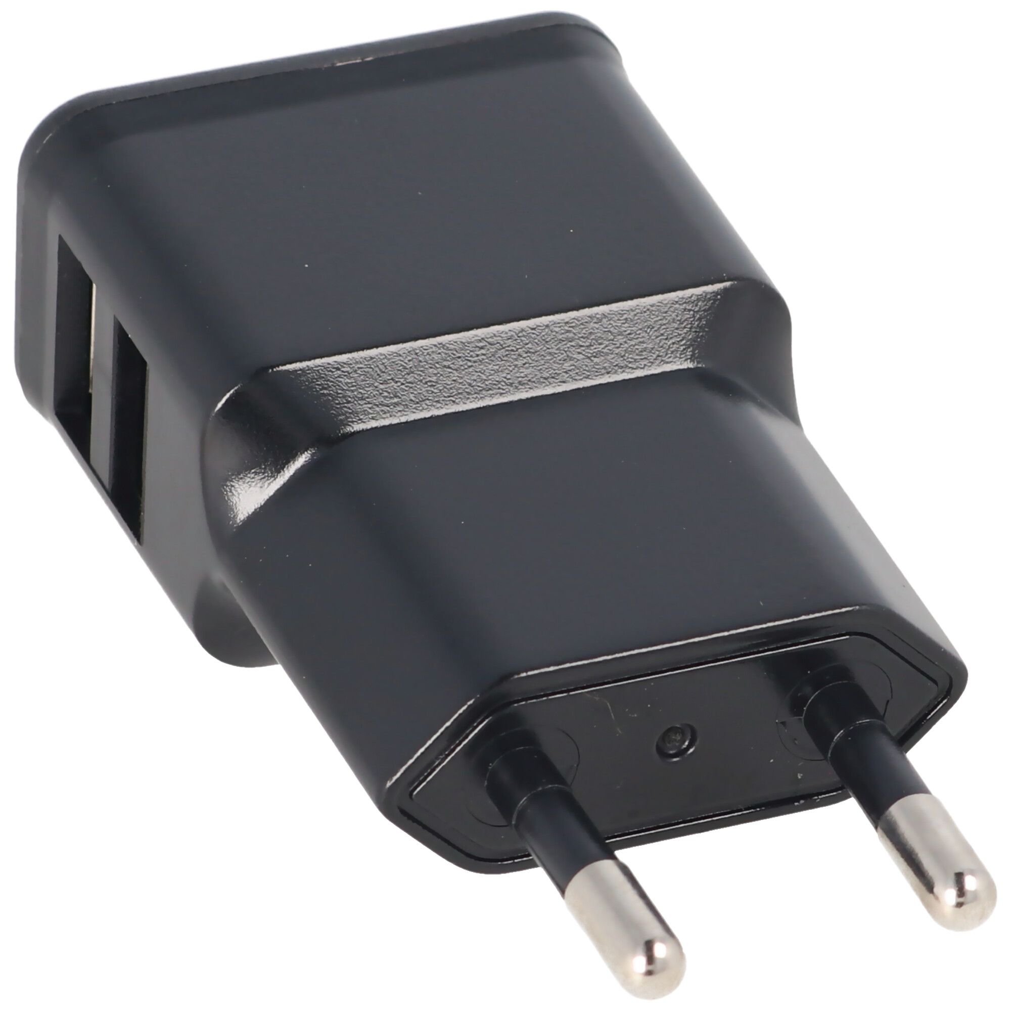 Dubbele USB-oplader 2,4 A, 2x USB-uitgang, zwart