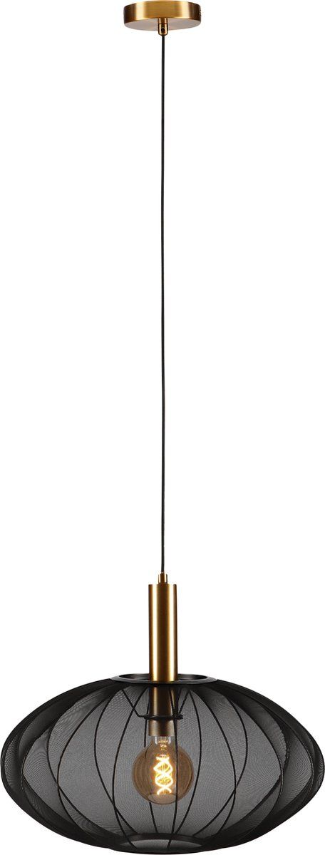 Lucide Corina - Hanglamp -Ø 50 Cm - Dimbaar - Zwart