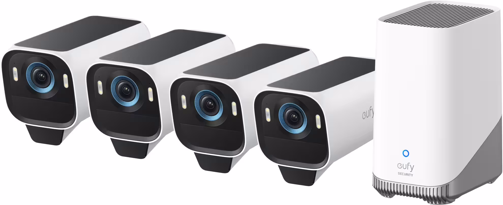 Eufy EufyCam S3 Pro - Bewakingscamera 4K - 4-pack + HomeBase 3 (4 stuks)