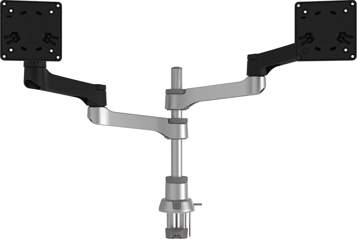 R-Go Tools Zepher - Dubbele monitorarm - Volledig instelbaar 100% circulair - Zwart