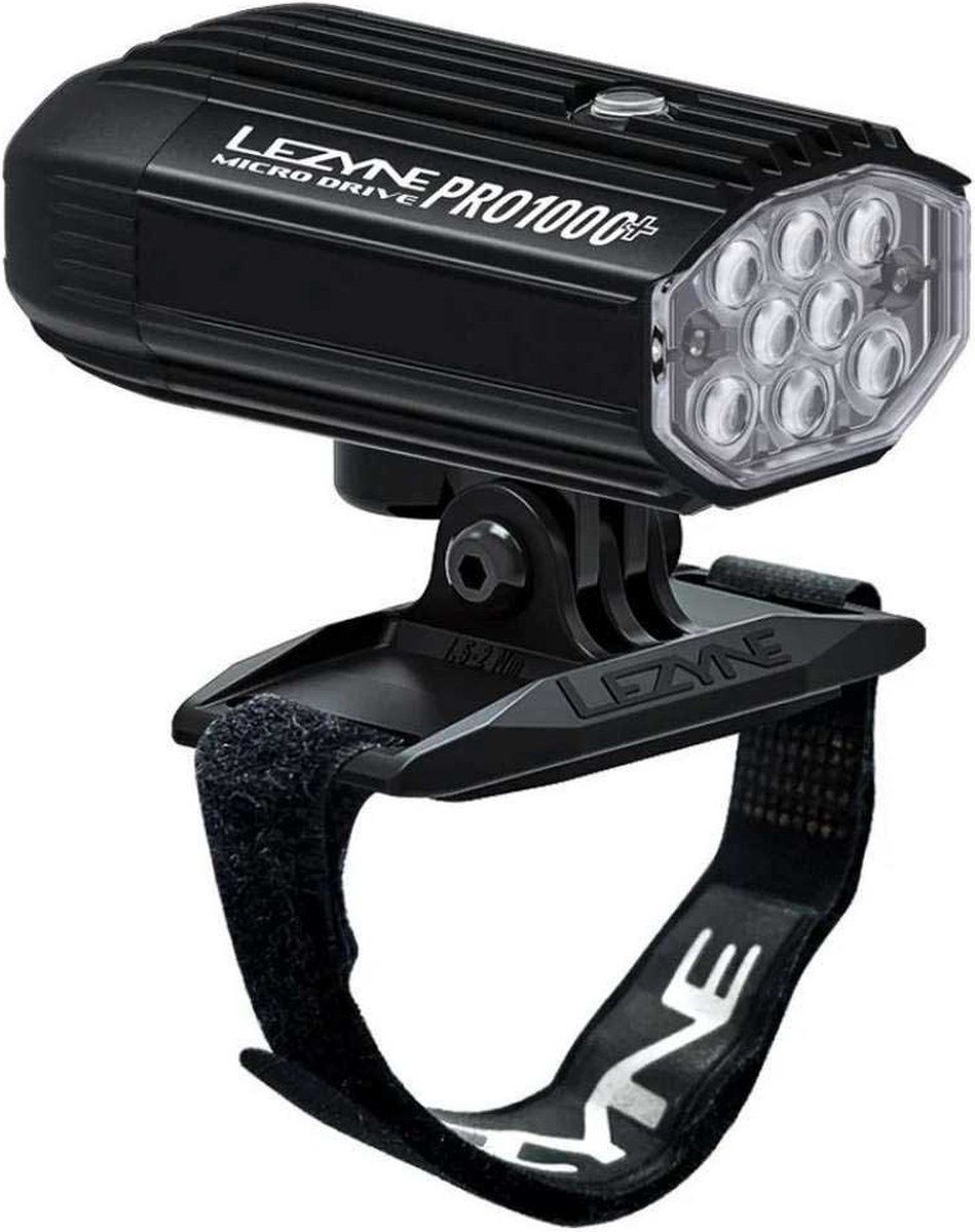 Lezyne Helmet Micro Drive Pro 1000+ - Fietslicht Voorlicht - Usb-C Oplaadbare Fietslamp - Incl. Helm Bevestiging - Waterdicht Fietsverlichting - 1000