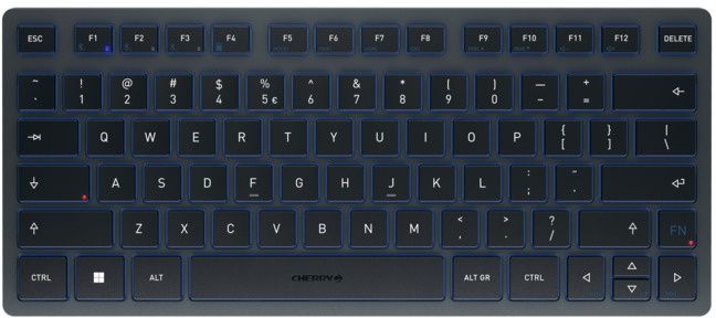 Cherry KW 7100 - Mini BT Toetsenbord - Scissor switch - Zwart