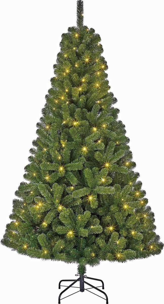 Black Box Trees Charlton - Kunstkerstboom - 100 Led Lampjes - H155 X Ø91 Cm - Groen