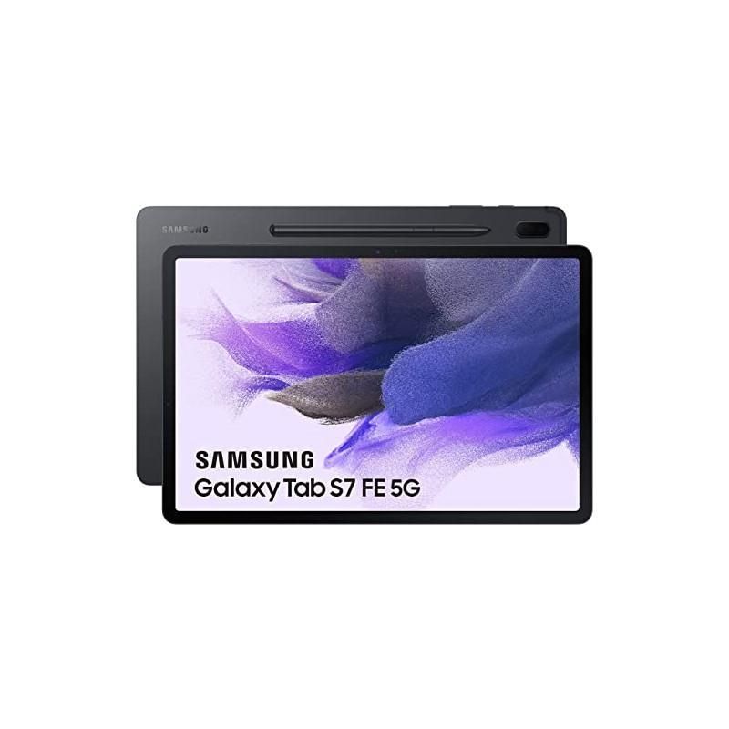Samsung Galaxy Tab S7 FE (12.4", 2021) - Zwart - 64 GB - WiFi + 5G