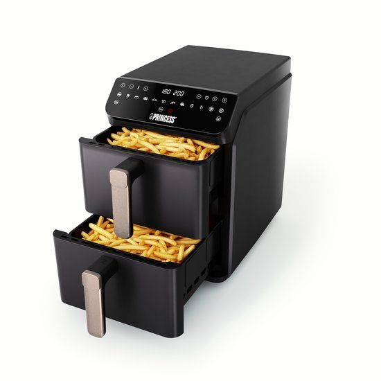 Princess 182278 - Heteluchtfriteuse - 3000W - 11,2L - 2 lades (Sync) - 11 Bakprogramma's - PFAS-Vrij