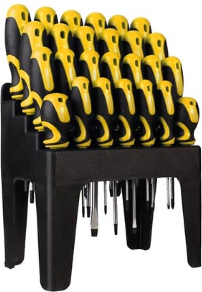 Toolland HSET26 - Schroevendraaierset 26-delig - Magnetische Punt Ergonomische Anti-slip Handgreep Chroom-vanadiumstaal (26 Stuks)