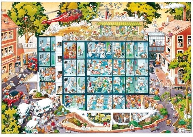 Heye Emergency Room 2000 - Puzzel 2000 st - Afmeting 68 x 96 cm