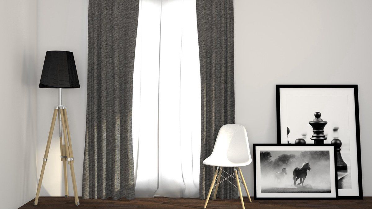 Larson - Luxe Geweven Blackout Gordijn - Ringen - Grijs - 150 X 250 Cm– Verduisterend&kant En Klaar