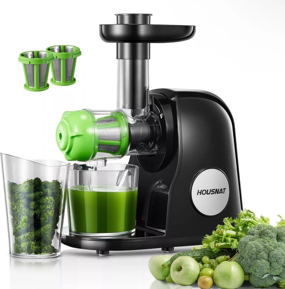 Housnat AMR521 - Slowjuicer - Langzaam Persen - Zwart