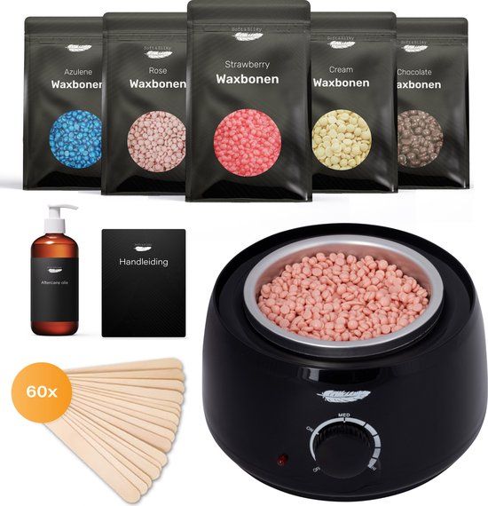 Soft&Silky Ruby Wax Apparaat Set - Incl 100 Gram Wax Beans - Ontharings - Apparaat - Heater - Verwarmer -