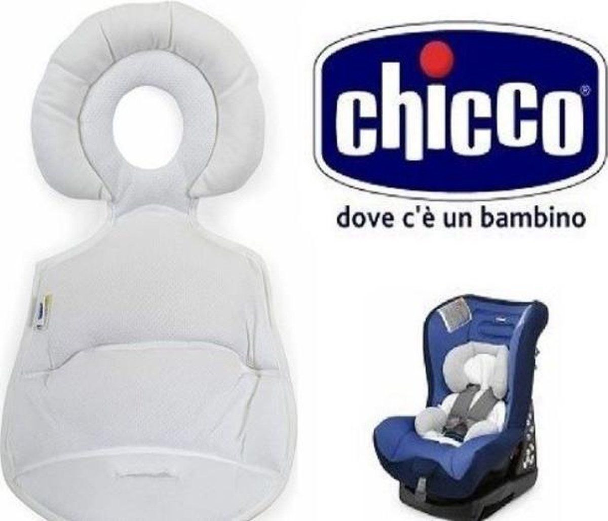 Chicco Autostoel Verkleiner - Groep 0+ - Veilig en comfortabel - Wit