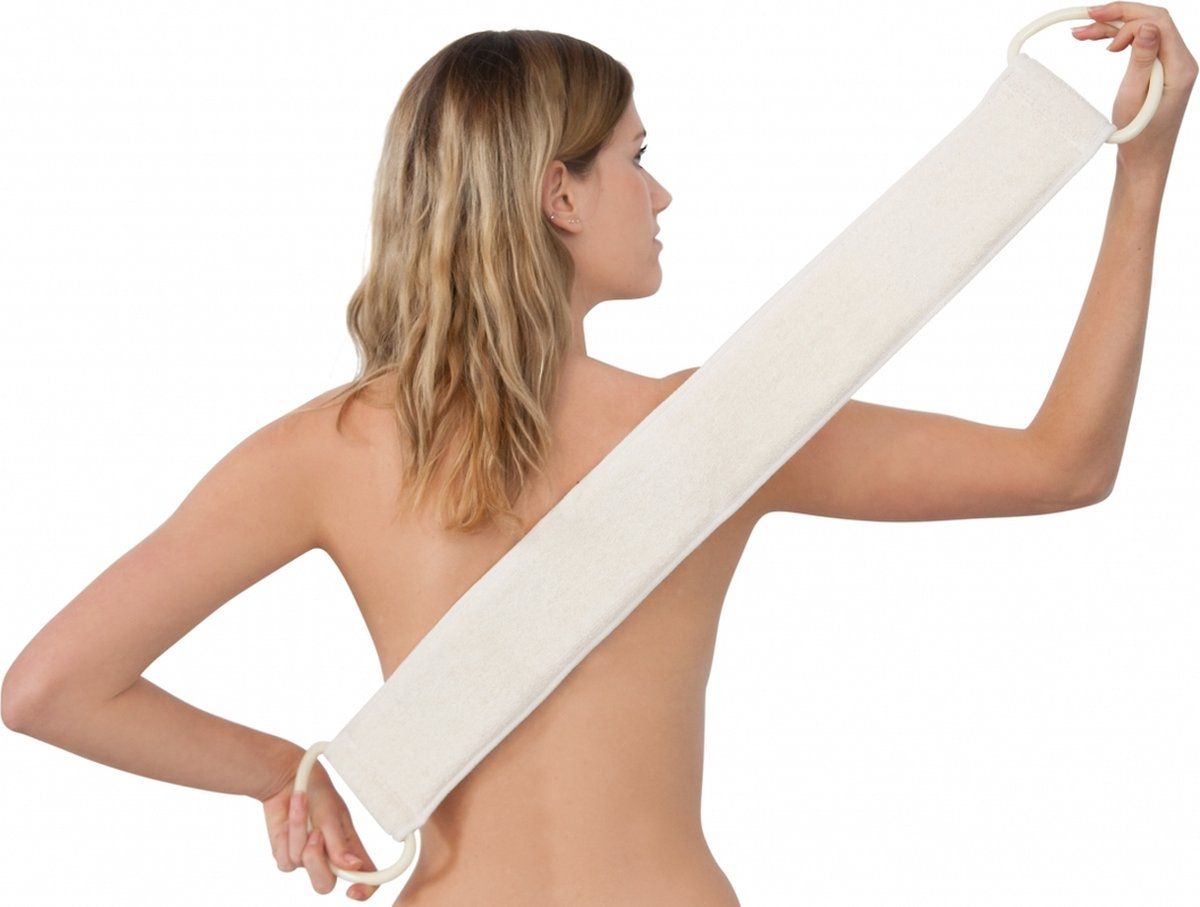 Atlantis Wasband en Washand - 80 cm met badstof en schuim - Wit