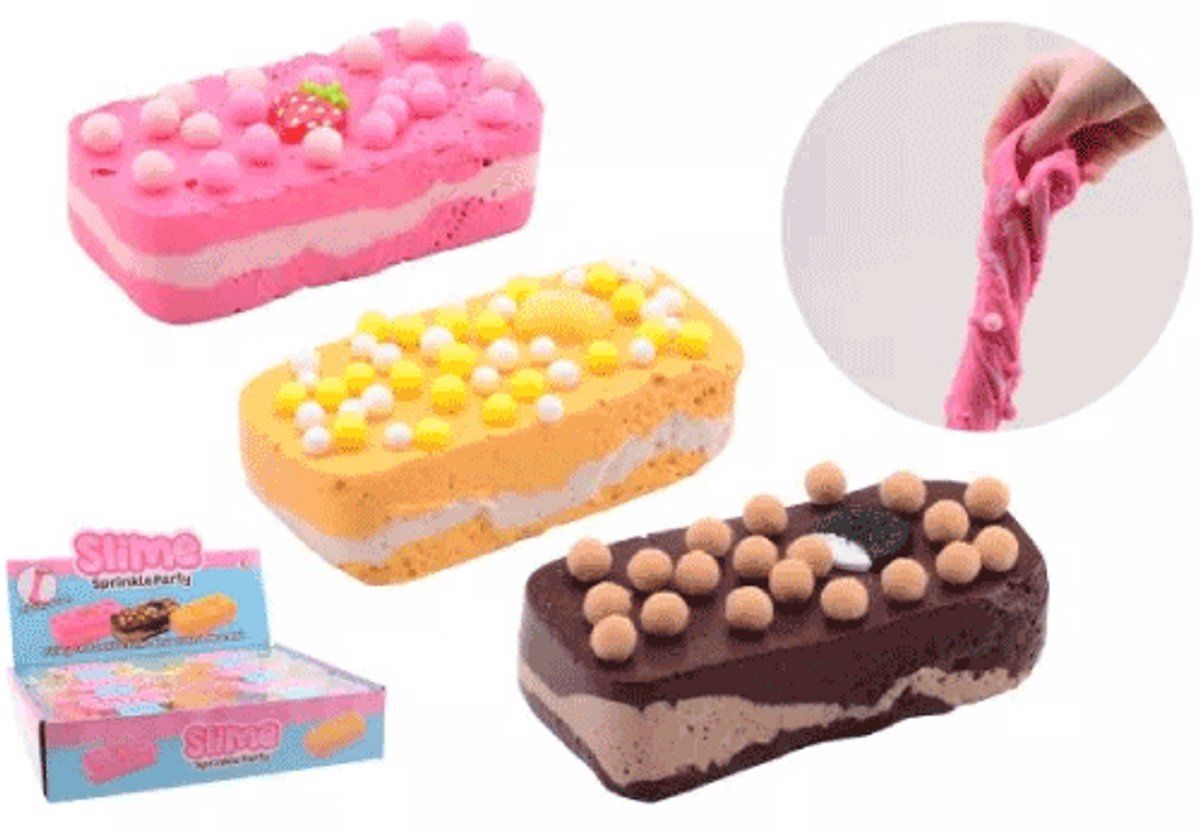 Puff slijm taartjes - Set van 6 - Inclusief accessoires - Multi (6 stuks)