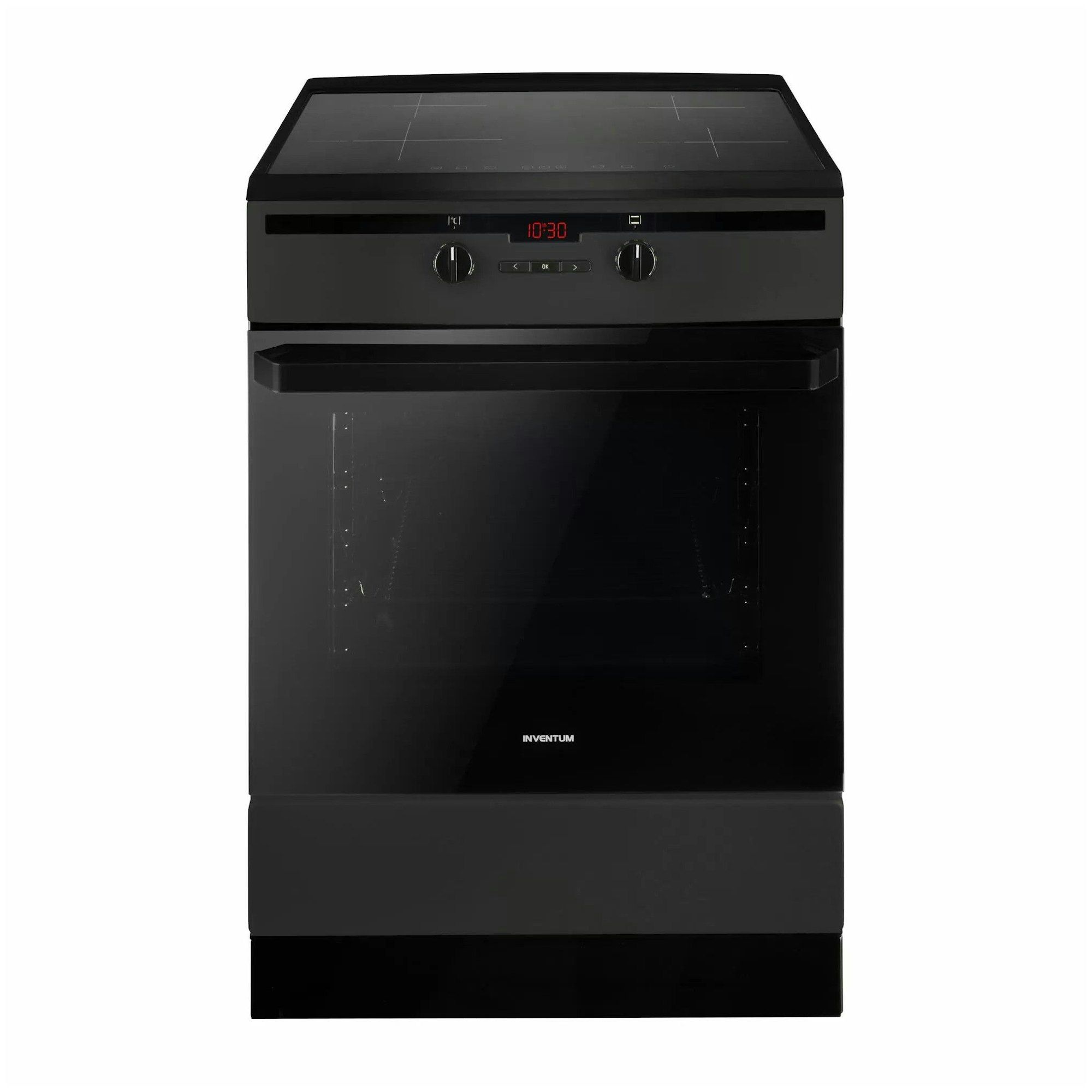 Inventum VFI6042ZWA - Inductiefornuis - 4 kookzones - 65 liter oveninhoud - Zwart
