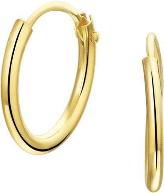 The Jewelry Collection - Oorringen - Ronde Buis - Goud - 13mm