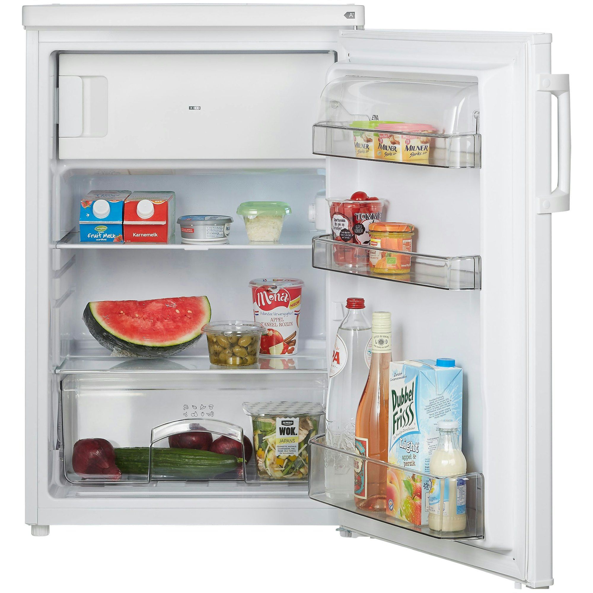 ETNA KVV755WIT - Tafelmodel koelkast - 95L koelcapaciteit - 14L vriesvak - Wit