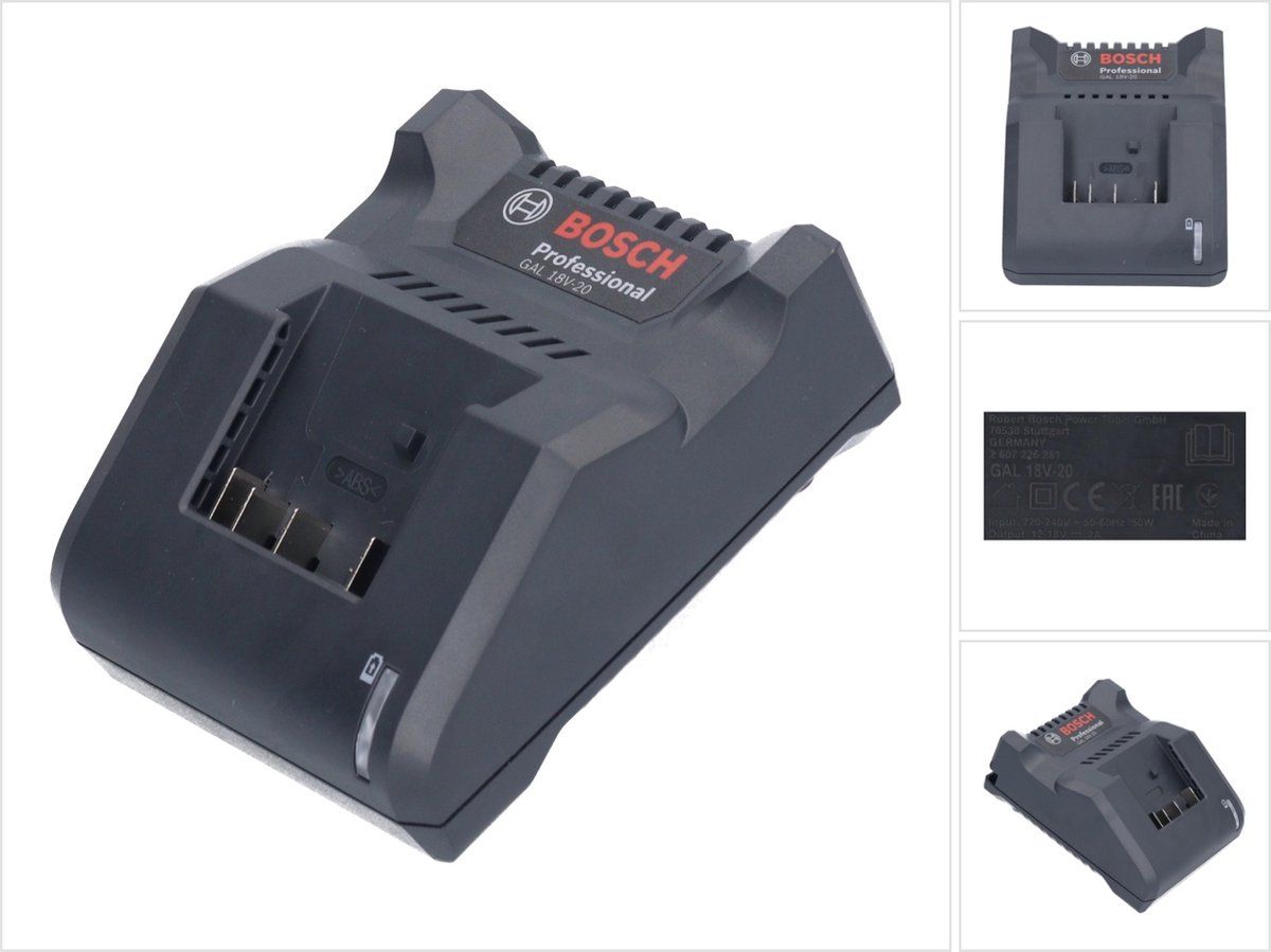 Bosch Gal 18V-20 - Acculader Li-Ion - Compatibel Met Bosch Professional 18V - 2 A Laadstroom